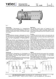 Central Vacuum Unit Type ALES 61501 3 - vatec Maschinenbau ...