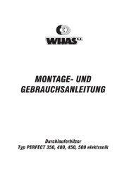 Montage und Gebrauchsanleitung - PERFECT 350, 400, 450 ... - Wijas