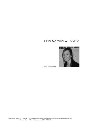 Elisa Natalini Architetto - Ordine degli Architetti di Forlì/Cesena