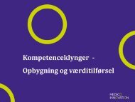 Kompetenceklynger Opbygning og værditilførsel