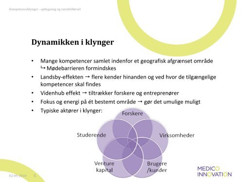 Kompetenceklynger Opbygning og værditilførsel