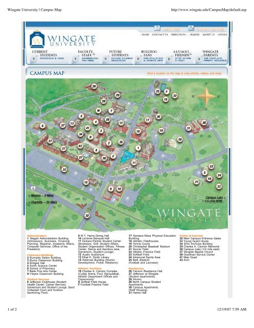 Wingate University Campus Map Florida Zip Code Map