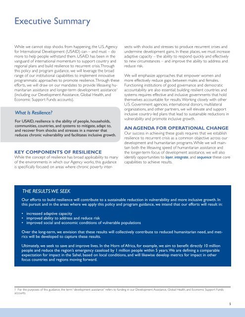 USAID Policy Document - Resiliency FINAL 11-26-12.indd