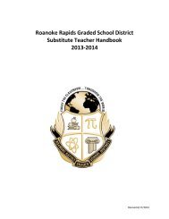 Substitute Teacher Handbook - Roanoke Rapids Graded Schools