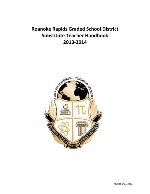 Substitute Teacher Handbook - Roanoke Rapids Graded Schools