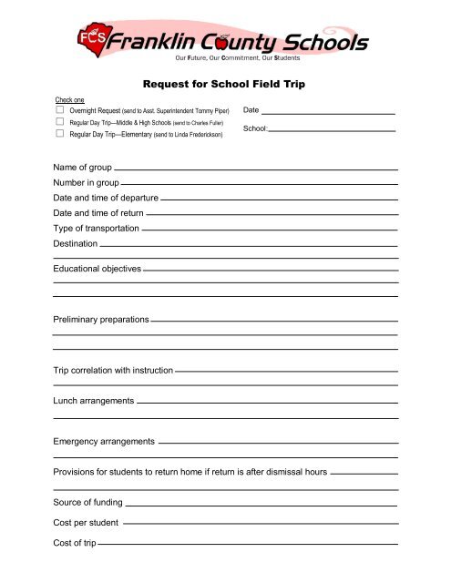 field trip request