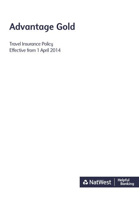 natwest travel insurance gold account