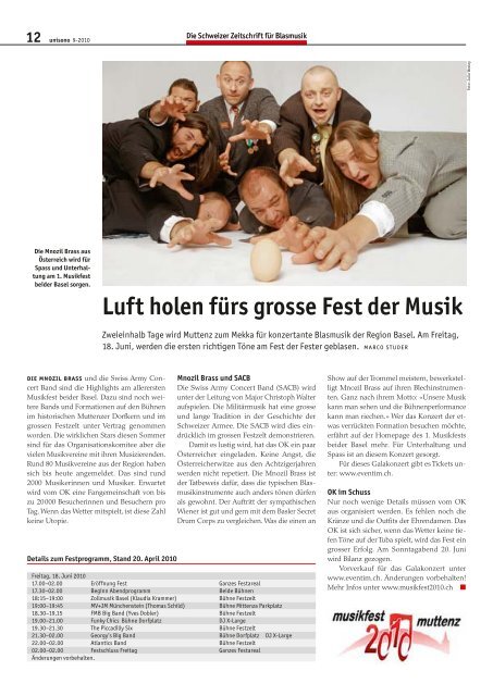 4 unisono - Schweizer Blasmusikverband