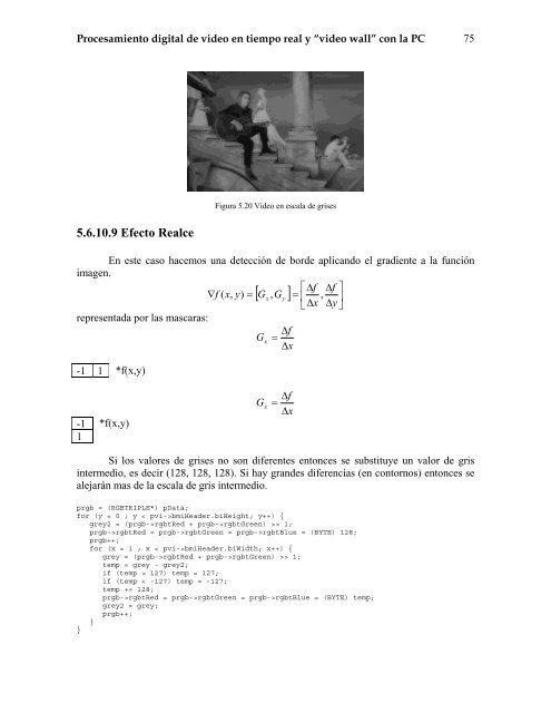 Procesamiento digital de video en tiempo real y - Maestría en ...