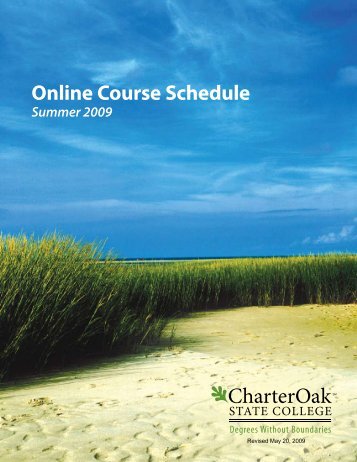 Online Course Schedule - Charter Oak State College