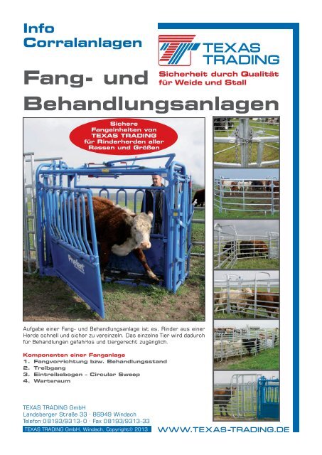 Fang- und Behandlungsanlagen - Texas Trading GmbH