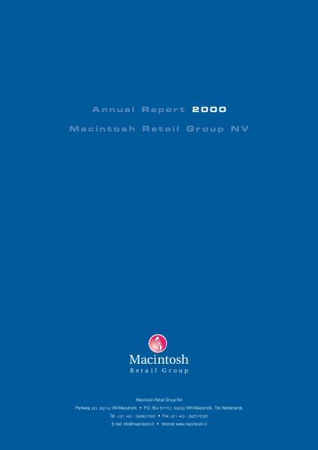 Annual Report 2000 - Macintosh Retail Group