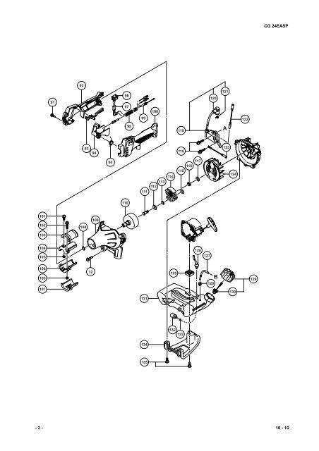 ENGINE BRUSH CUTTER Model CG 24EASP - Hitachi