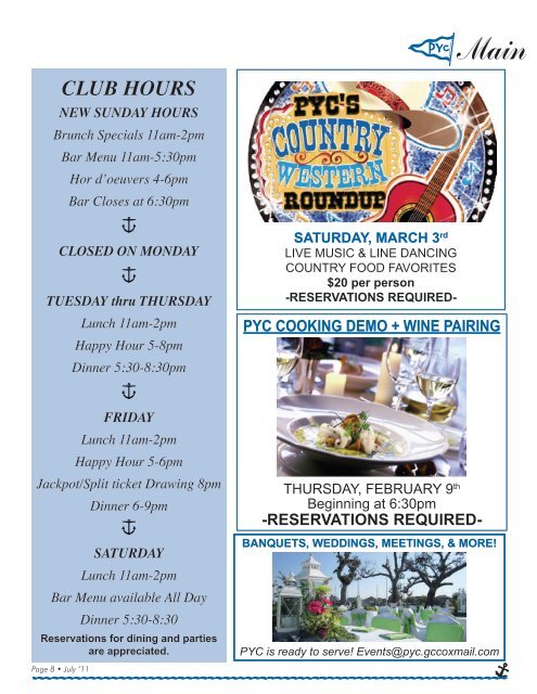 Events - Pensacola Yacht Club