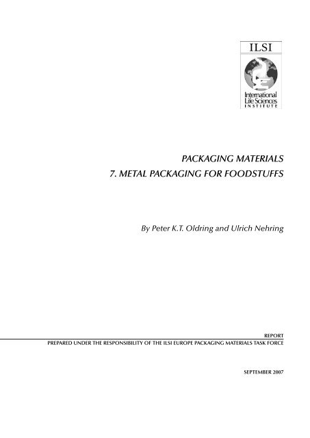 packaging materials 7. metal packaging for foodstuffs - Europa