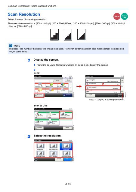 1 Display the screen. - Utax