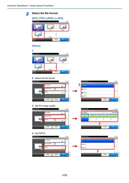 1 Display the screen. - Utax