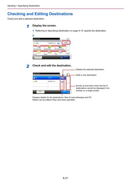 1 Display the screen. - Utax