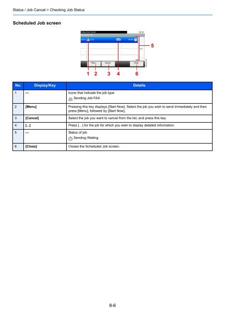 1 Display the screen. - Utax