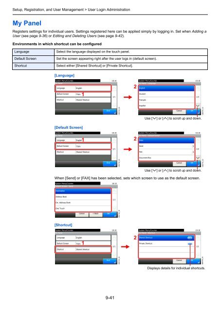 1 Display the screen. - Utax