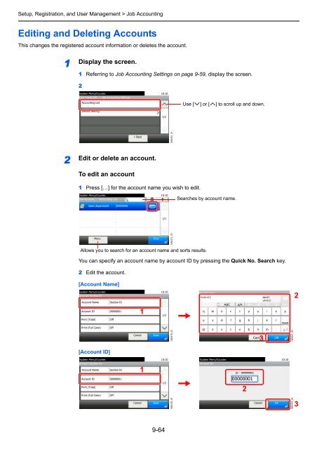 1 Display the screen. - Utax