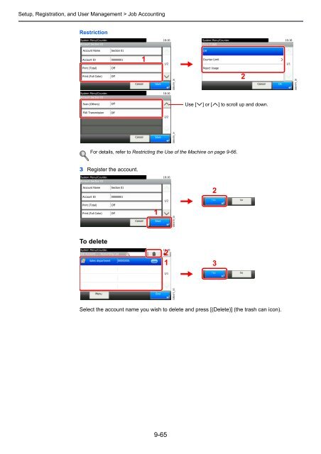 1 Display the screen. - Utax