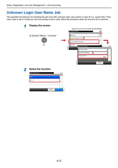 1 Display the screen. - Utax