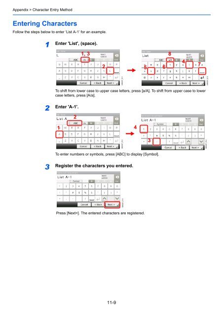 1 Display the screen. - Utax