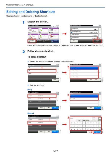 1 Display the screen. - Utax