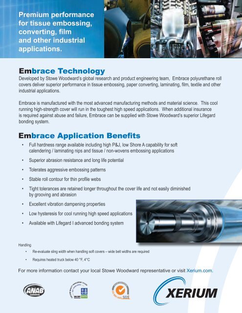 Embrace - Xerium Technologies, Inc.