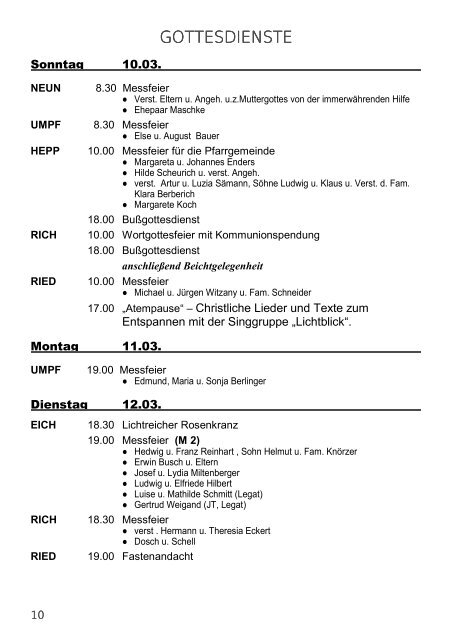 Gottesdienstordnung und Pfarrbrief vom 25.02.13 - Neunkirchen ...