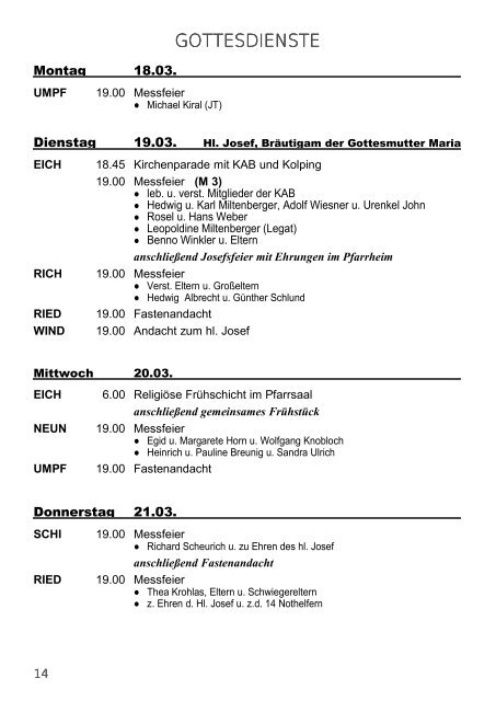 Gottesdienstordnung und Pfarrbrief vom 25.02.13 - Neunkirchen ...