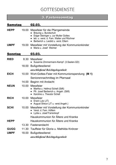 Gottesdienstordnung und Pfarrbrief vom 25.02.13 - Neunkirchen ...