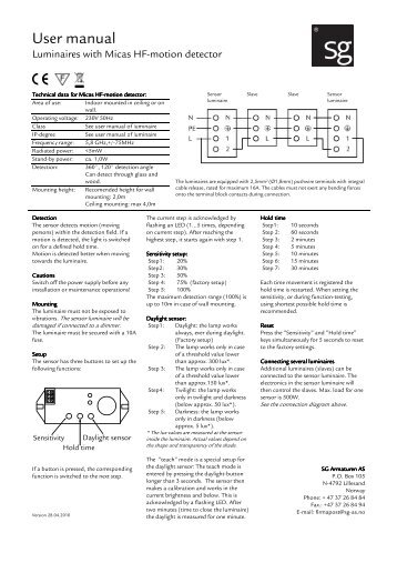 User manual - SG Armaturen