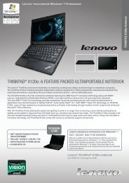 ThinkPadÂ® X120e: a feaTure Packed uLTraPOrTaBLe nOTeBOOk