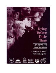 Dying Before Their Time - Detroit Area Agency on Aging