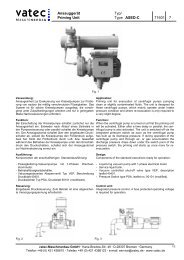 Priming Unit Type ASED-C 71601 7 - vatec Maschinenbau GmbH