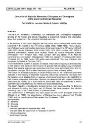 Check-list of Blattaria, Mantodea, Orthoptera and Dermaptera of the ...