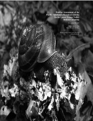 Habitat Assessment of the Pacific Sideband (Monadenia fidelis) In ...