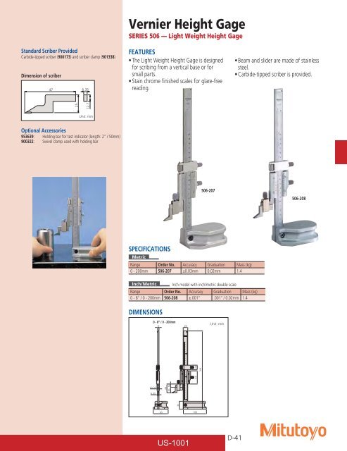 Mitutoyo1001 Catalog.pdf - JW Donchin CO.