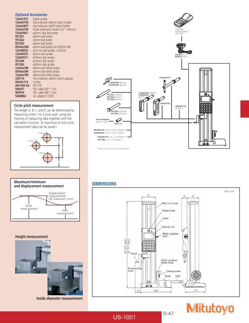 Mitutoyo1001 Catalog.pdf - JW Donchin CO.