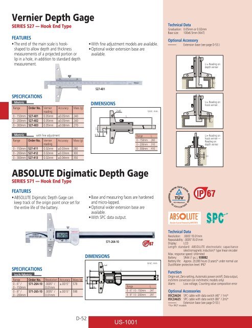 Mitutoyo1001 Catalog.pdf - JW Donchin CO.