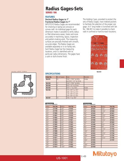 Mitutoyo1001 Catalog.pdf - JW Donchin CO.