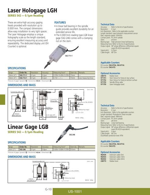 Mitutoyo1001 Catalog.pdf - JW Donchin CO.