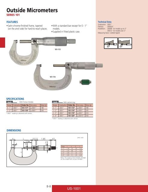 Mitutoyo1001 Catalog.pdf - JW Donchin CO.