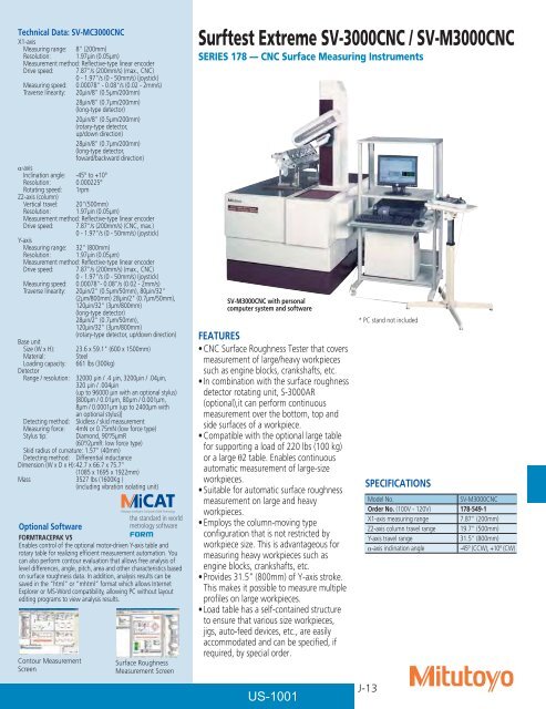 Mitutoyo1001 Catalog.pdf - JW Donchin CO.