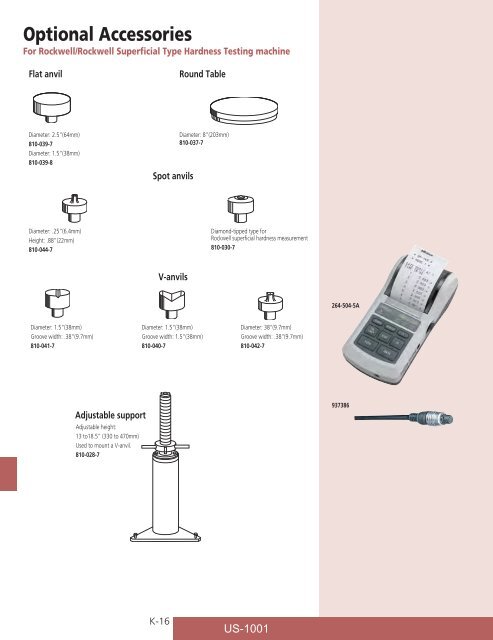 Mitutoyo1001 Catalog.pdf - JW Donchin CO.