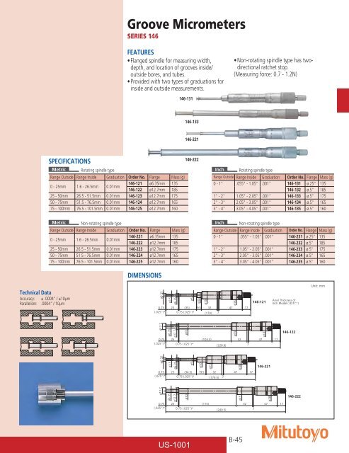 Mitutoyo1001 Catalog.pdf - JW Donchin CO.