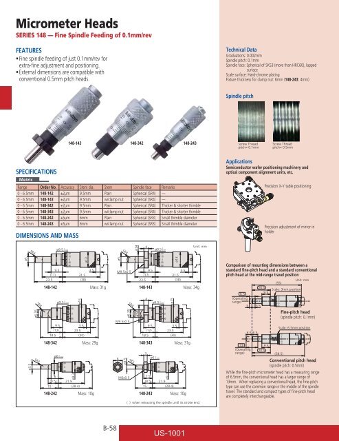 Mitutoyo1001 Catalog.pdf - JW Donchin CO.