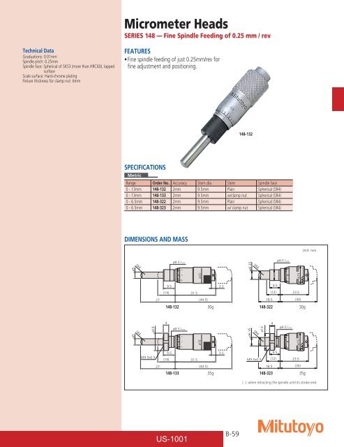 Mitutoyo1001 Catalog.pdf - JW Donchin CO.